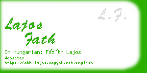 lajos fath business card